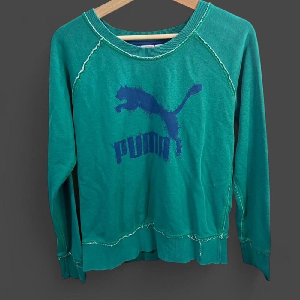 Puma green long sleeve top #sportswear size medium